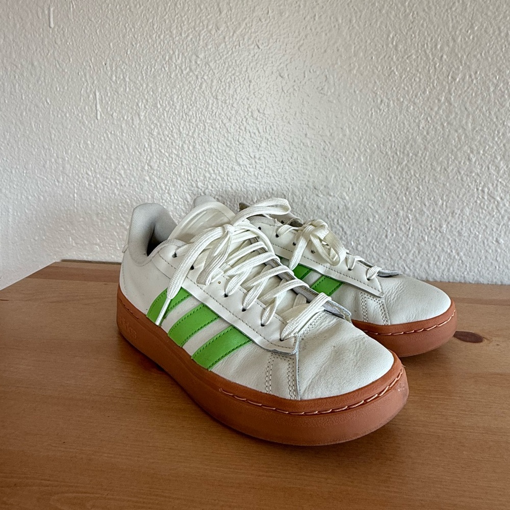 Adidas Cream Sneakers with White Accents